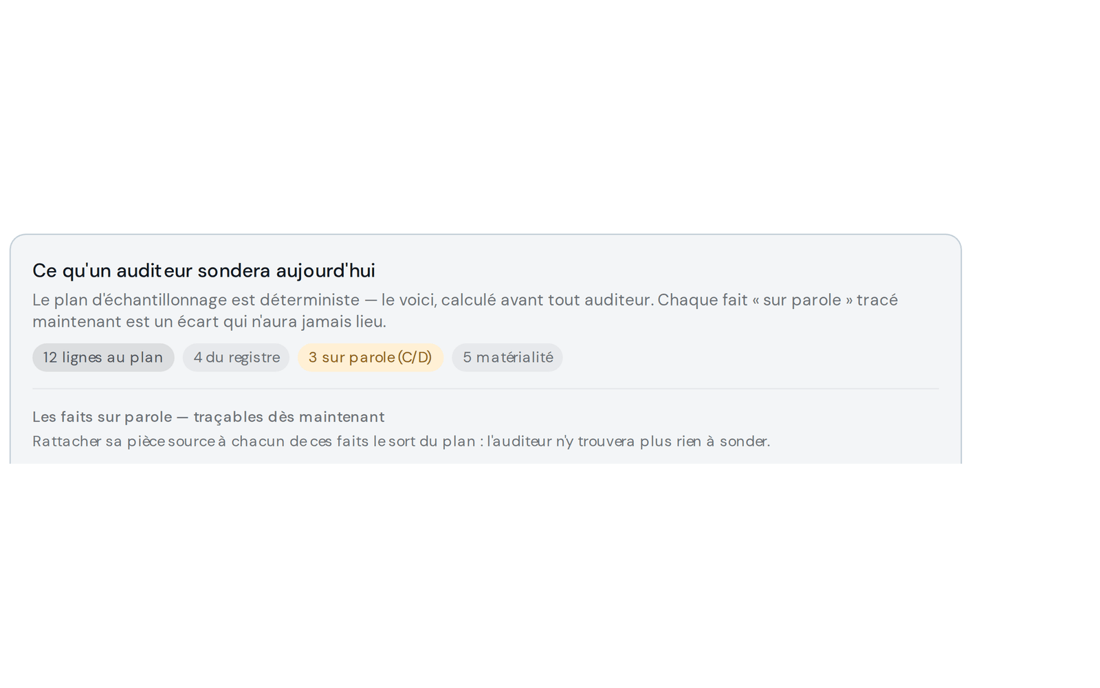 La vue d'anticipation du plan d'audit